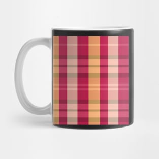 Summer Aesthetic Evander 2 Hand Drawn Textured Plaid Pattern Mug